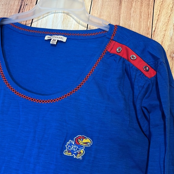 The University of Kansas Jayhawks Woman’s blouse NEW - Picture 3 of 8